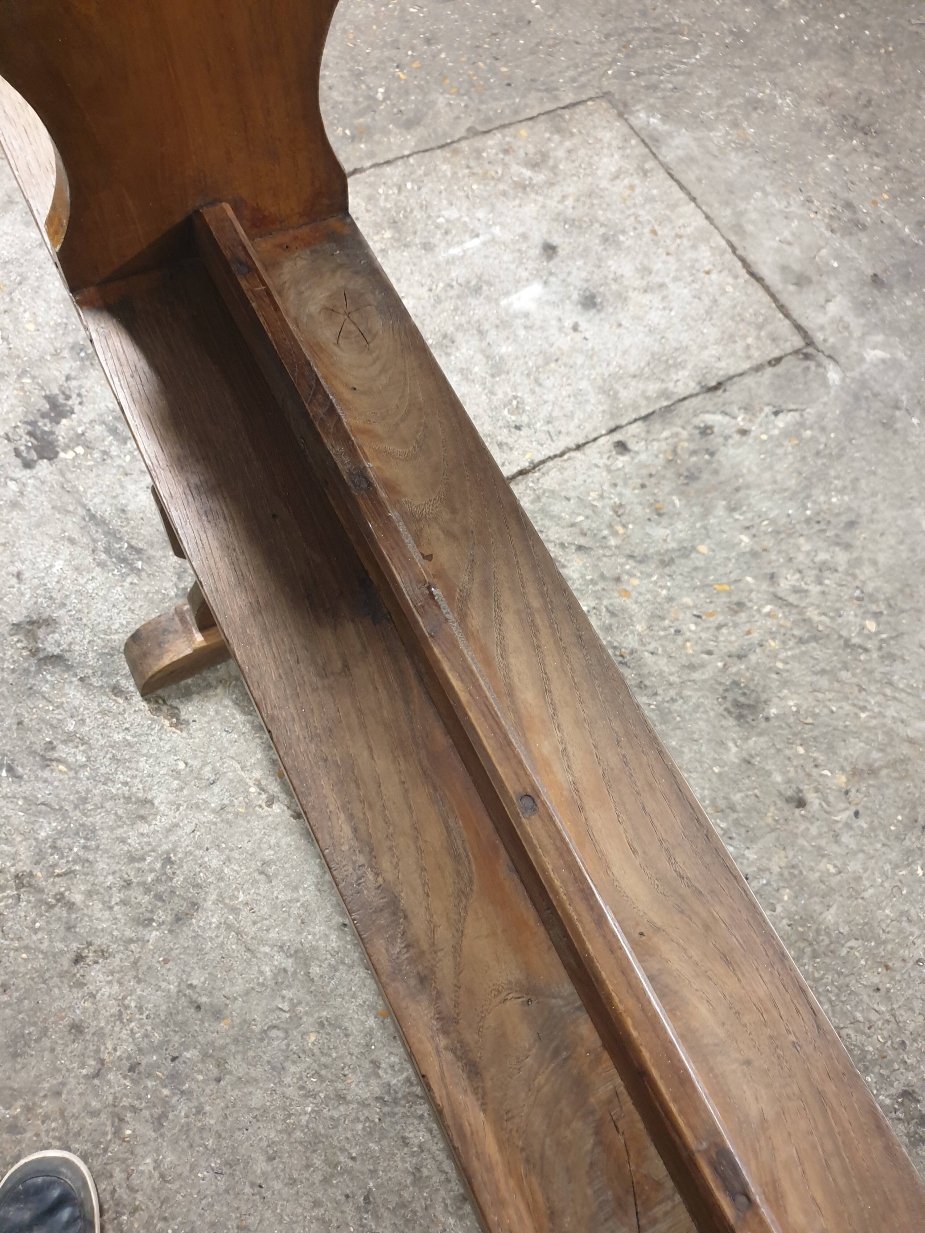 2 solid oak farm benches