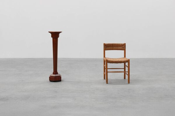 Console Art Déco en loupe de chêne et chêne français, 1925