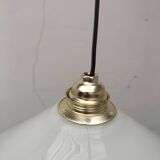 Pair of opaline pendant lights