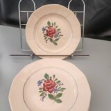 Set of 6 soup plates Digoin 9711