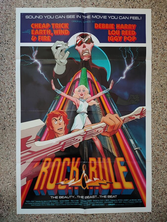 Original 1983 american poster rock and rule iggy pop cheap trick debbie harry lou reed