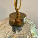 Pair of vintage amber glass pendant lamps
