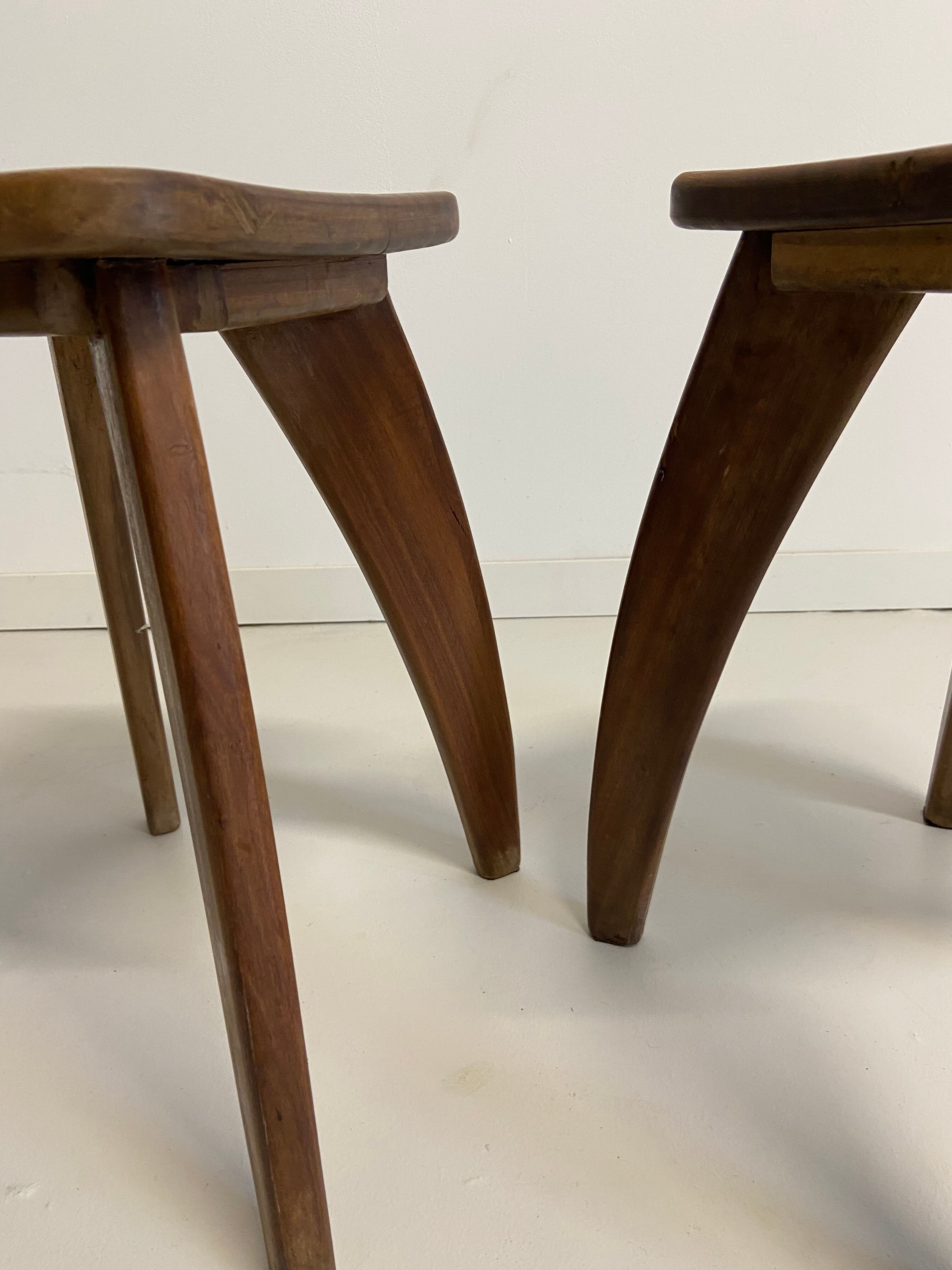 Scandinavian rosewood stools
