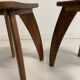 Paire de tabourets scandinaves en  palissandre
