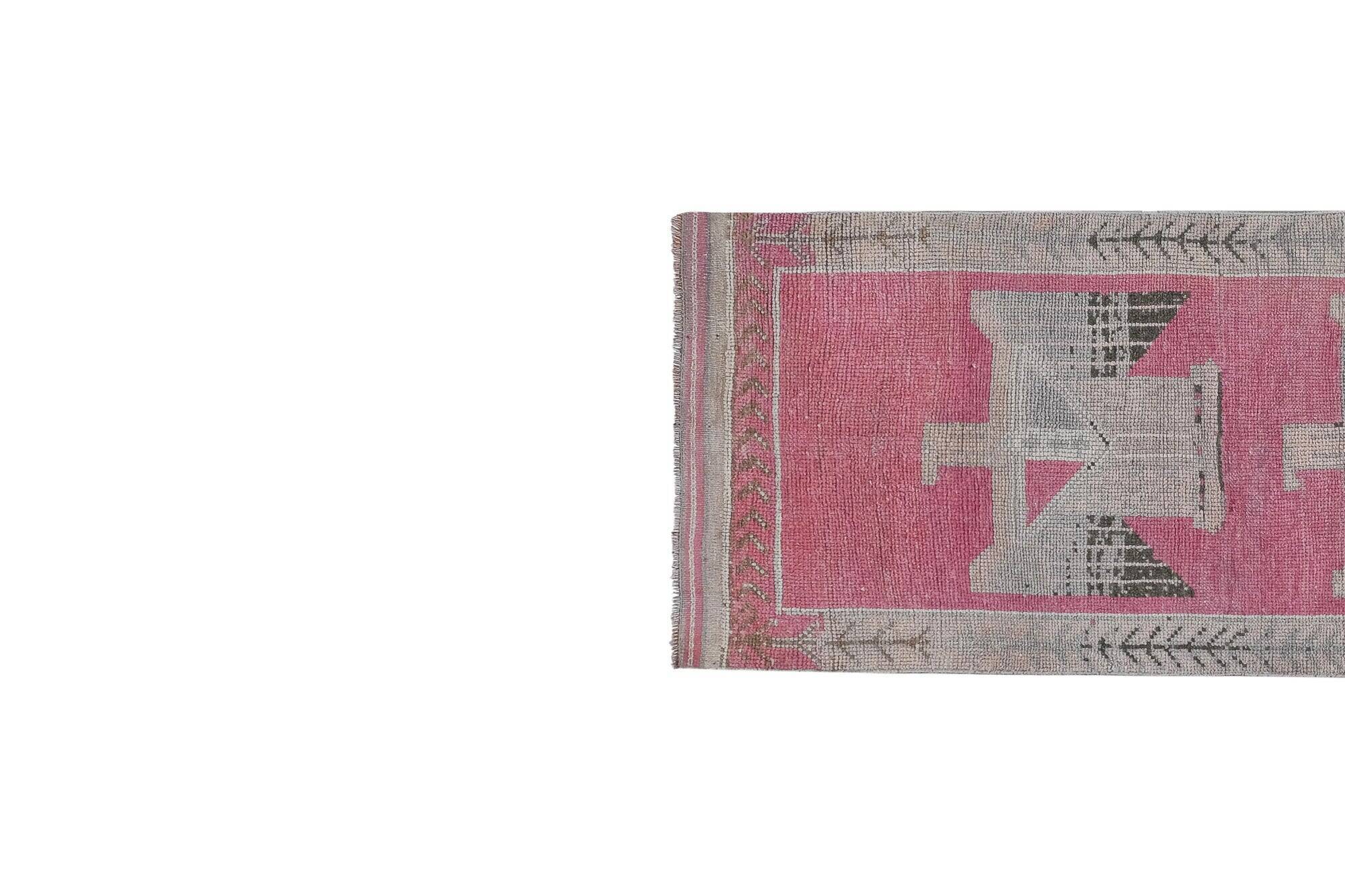 Vintage Turkish hallway rug 99x385 cm