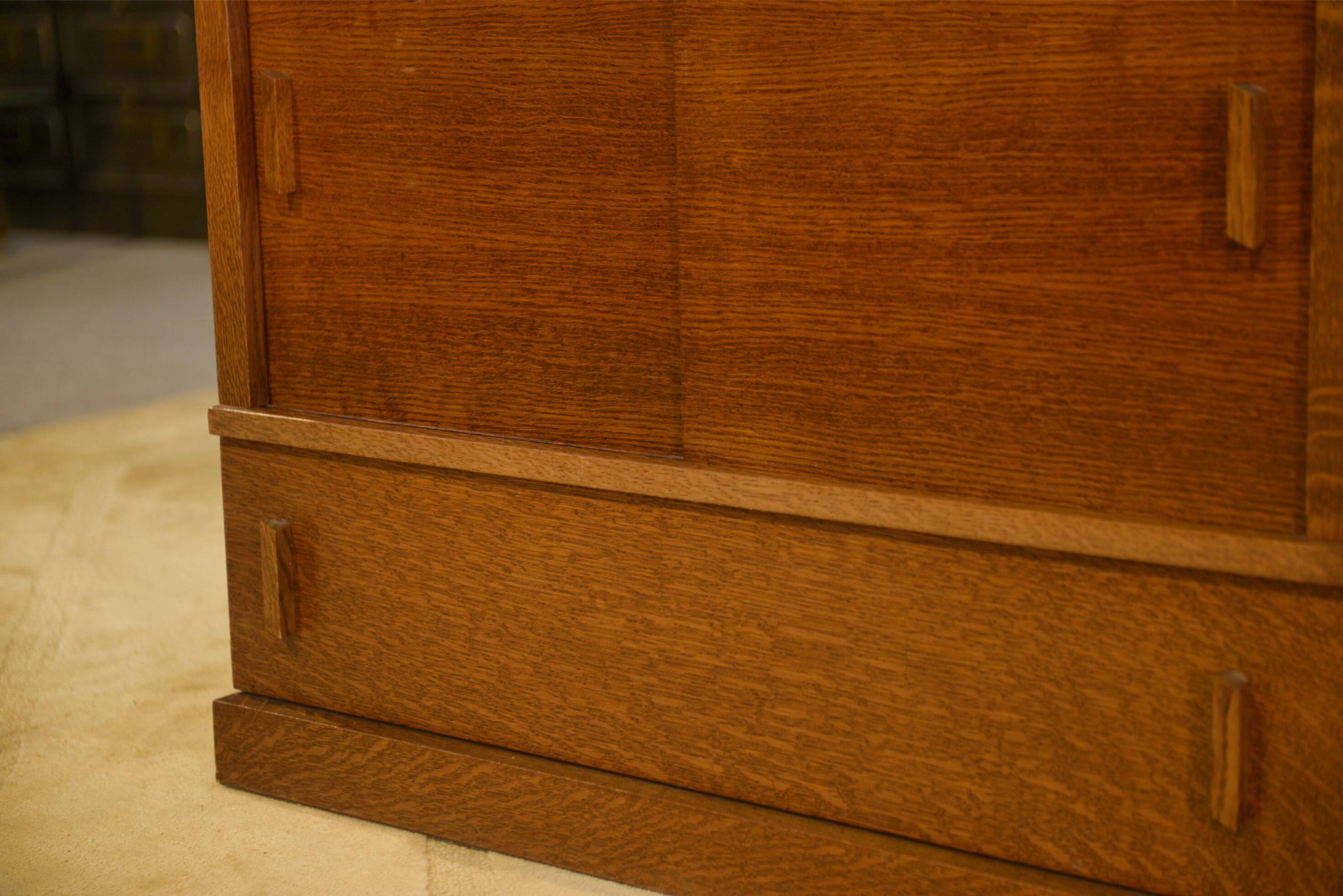 Armoire secrétaire en chêne 1980’s
