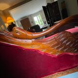 Red velvet daybed