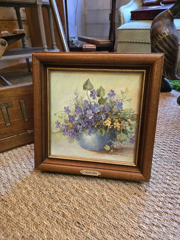 Huile de toile bouquet