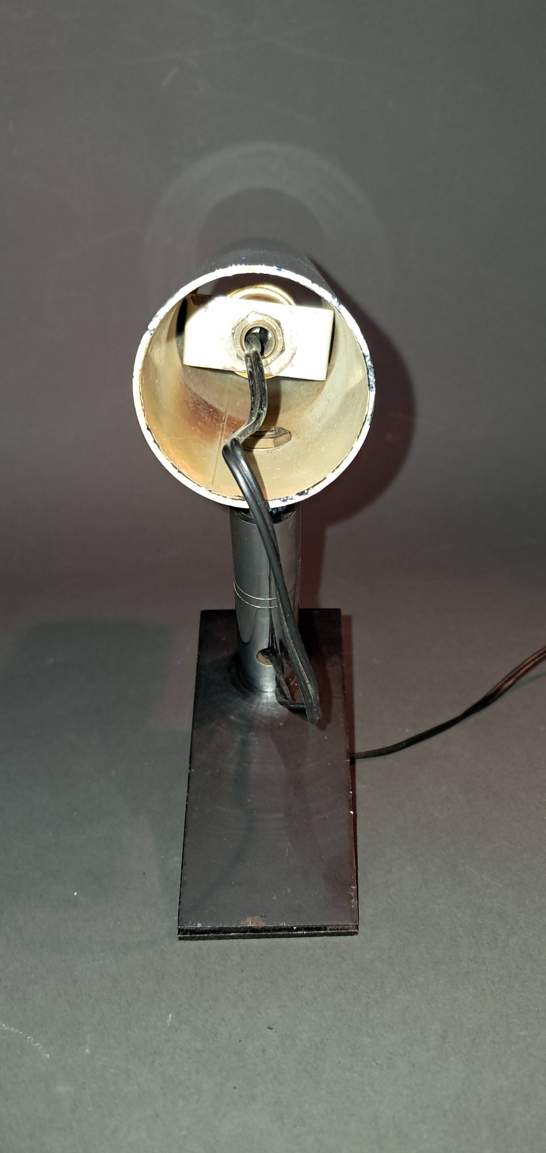 Modernist chrome adjustable clamp spotlight 1960/70.