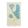 Modern sky blue and white Mrirt Moroccan rug