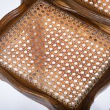 Vintage Nesting Tables with Rattan and Glass Top by Jason Møbler, 1960s, Set of 3