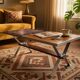 Vintage chrome coffee table with ceramic accent.