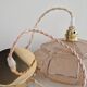 Art Deco pink glass Clichy pendant or lamp.