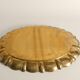 Hollywood Regency Large Oval Brass Tray by Firma Lars Holmström, Sweden 1940's