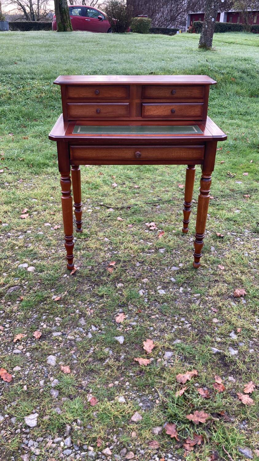 Secrétaire bois cuir