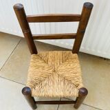 Provençal straw chair with braces, mid-20th century, for children