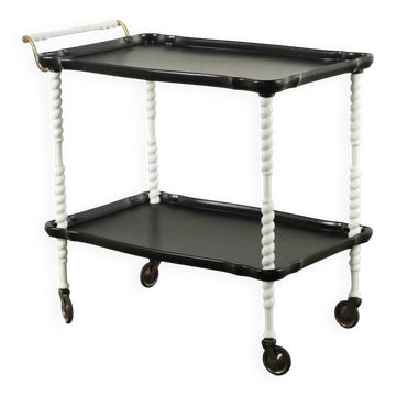 Desserte vintage en bois et métal, Italie, années 1960