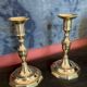 Pair of antique candlesticks - gilded bronze 18th century