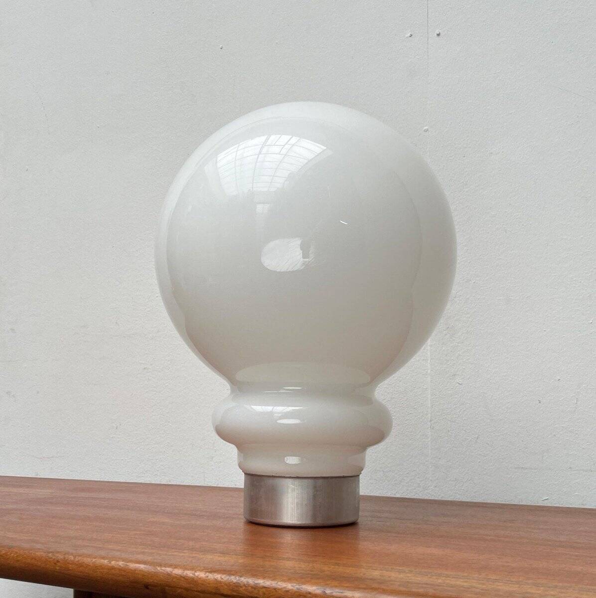 Italian replacement glass for mid-century space age spy lamp by Mazzega, 1960s.