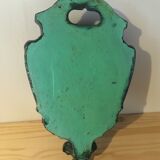Vasque mural d'extérieur vintage en fonte peinture verte
