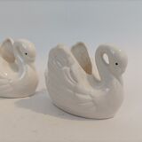 White porcelain swan table planters 1950/1960.