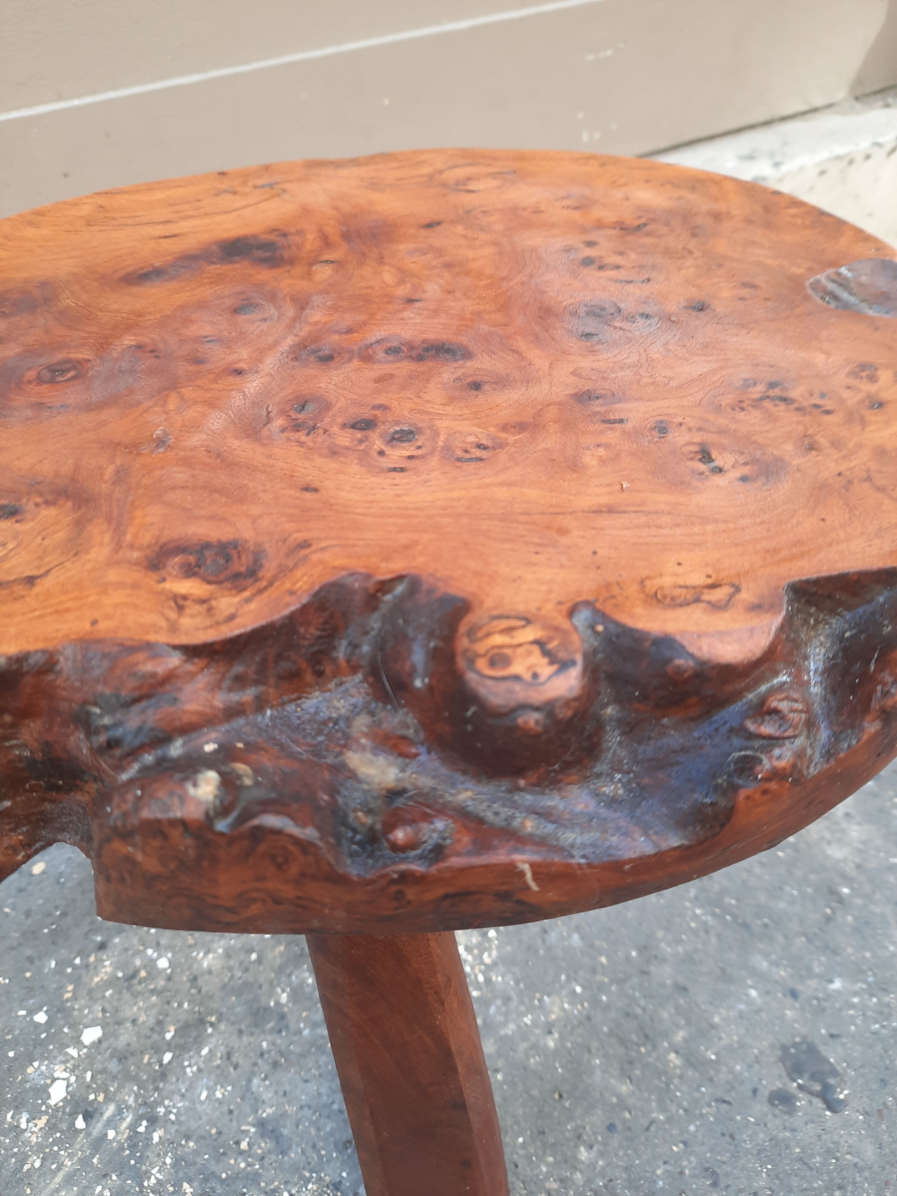 Brutalist style tripod stool