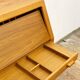 Danish Mid Century Teak Writing Cabinet, Bureau or Secretary Desk with roll top, 1960s