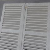 Old wooden shutters louvers 2 leafs