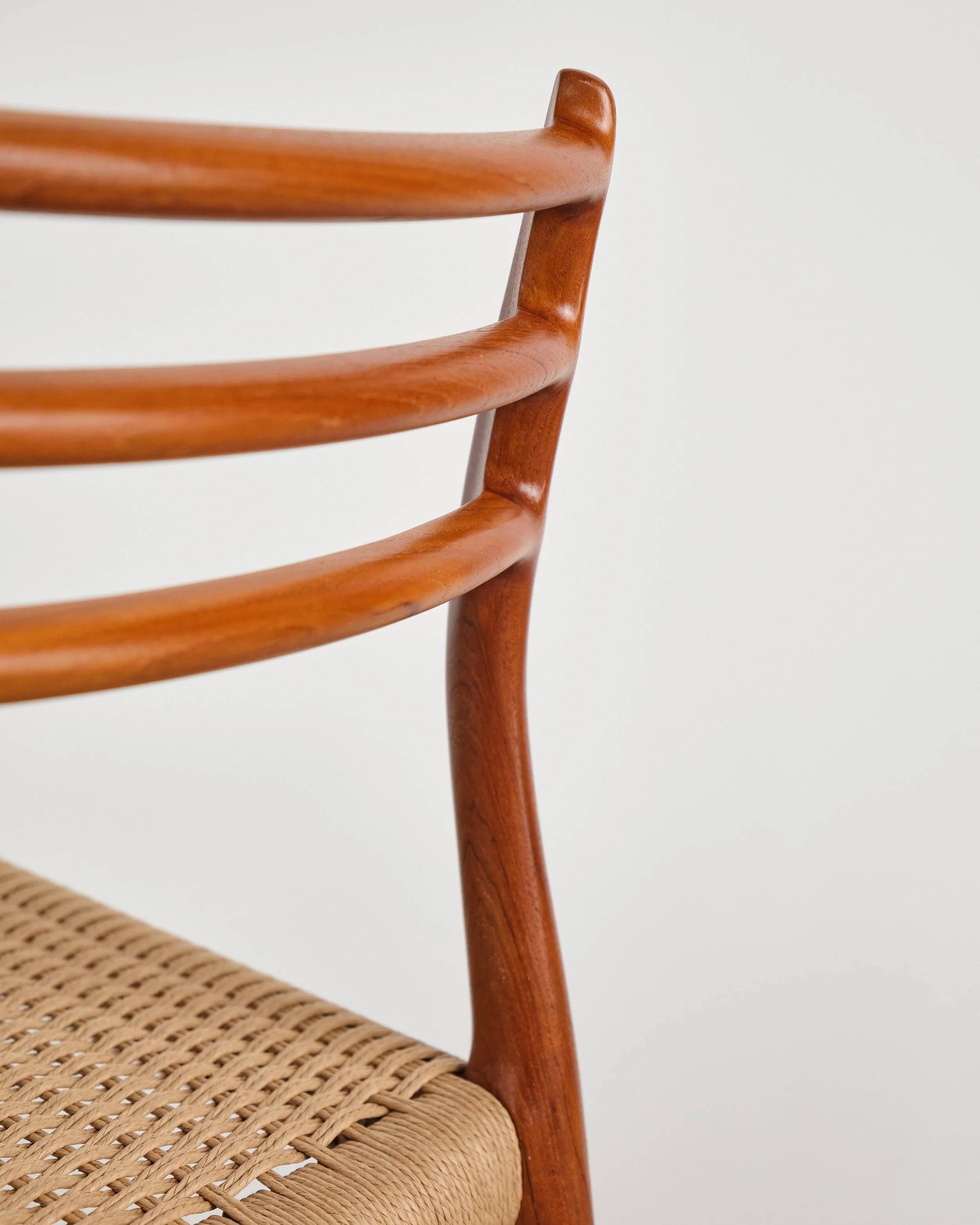 Set of 6 model 78 chairs in teak by Niels O. Møller, Denmark, 1960s.
