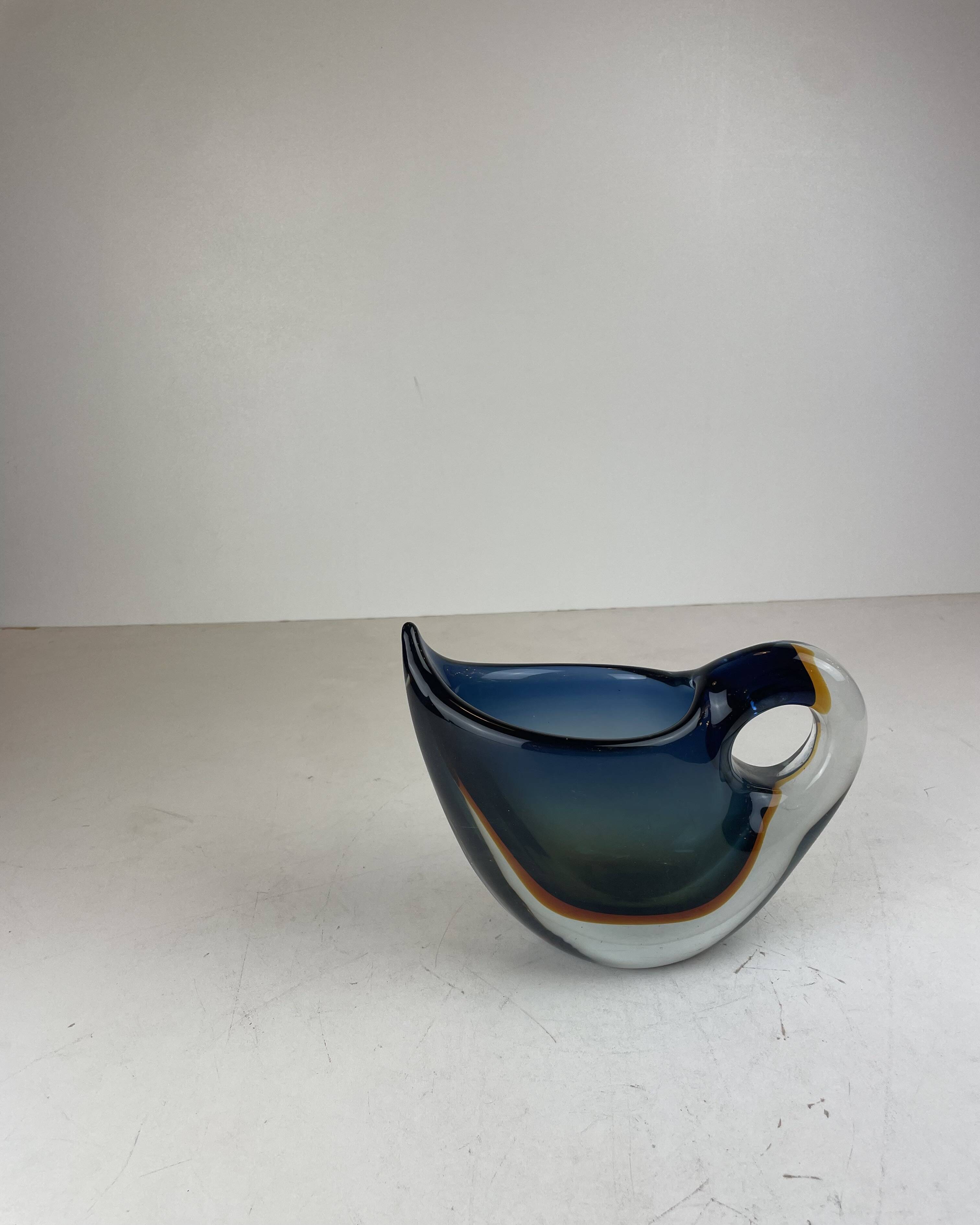 Sommerso Murano Glass Vase, att. to Flavio Poli for Seguso Vetri d’Arte, It