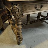 19th century desk in natural solid walnut.