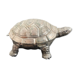 Ancient tortoise in silver metal