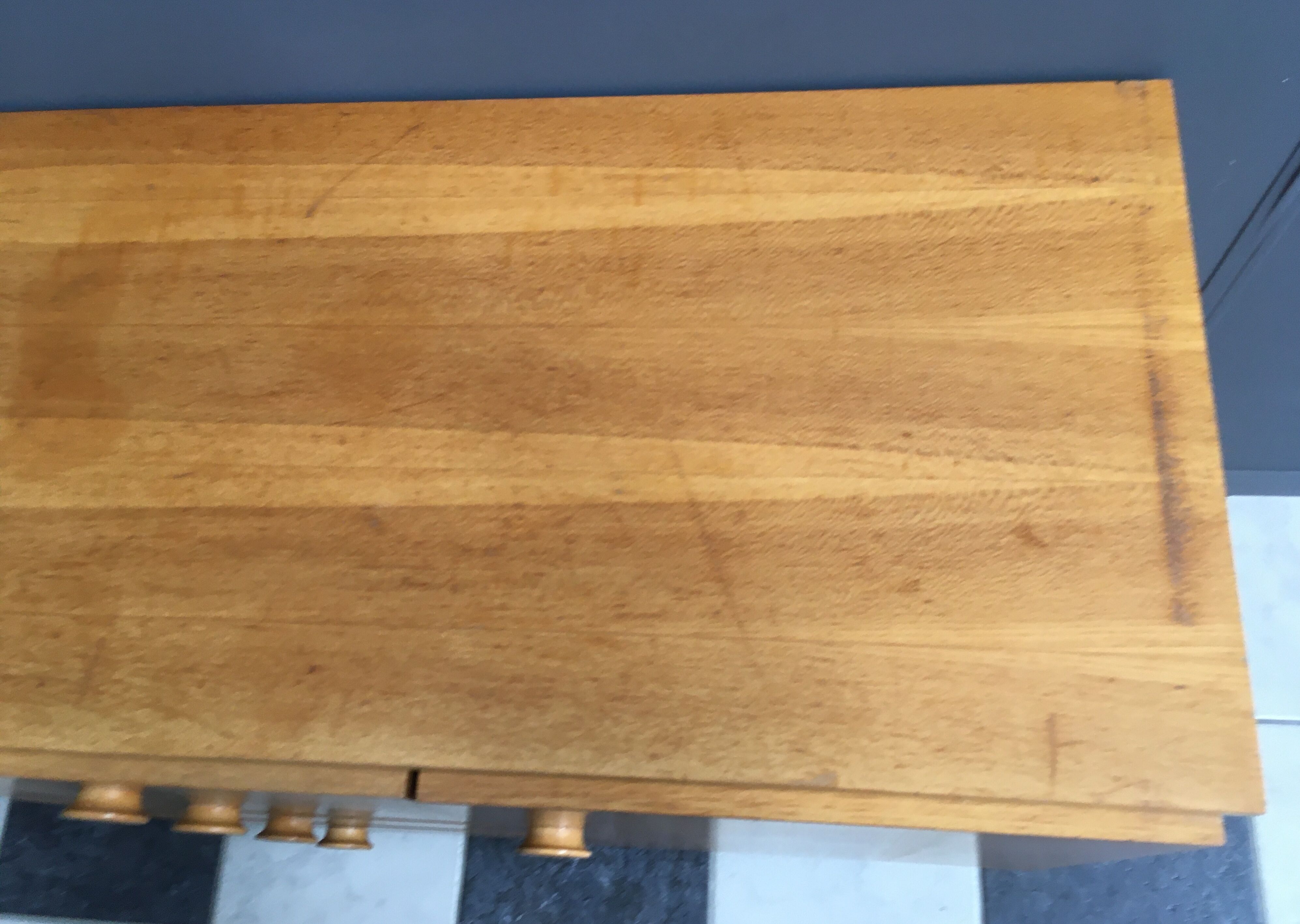 Blond wood sideboard cabinet 1970s