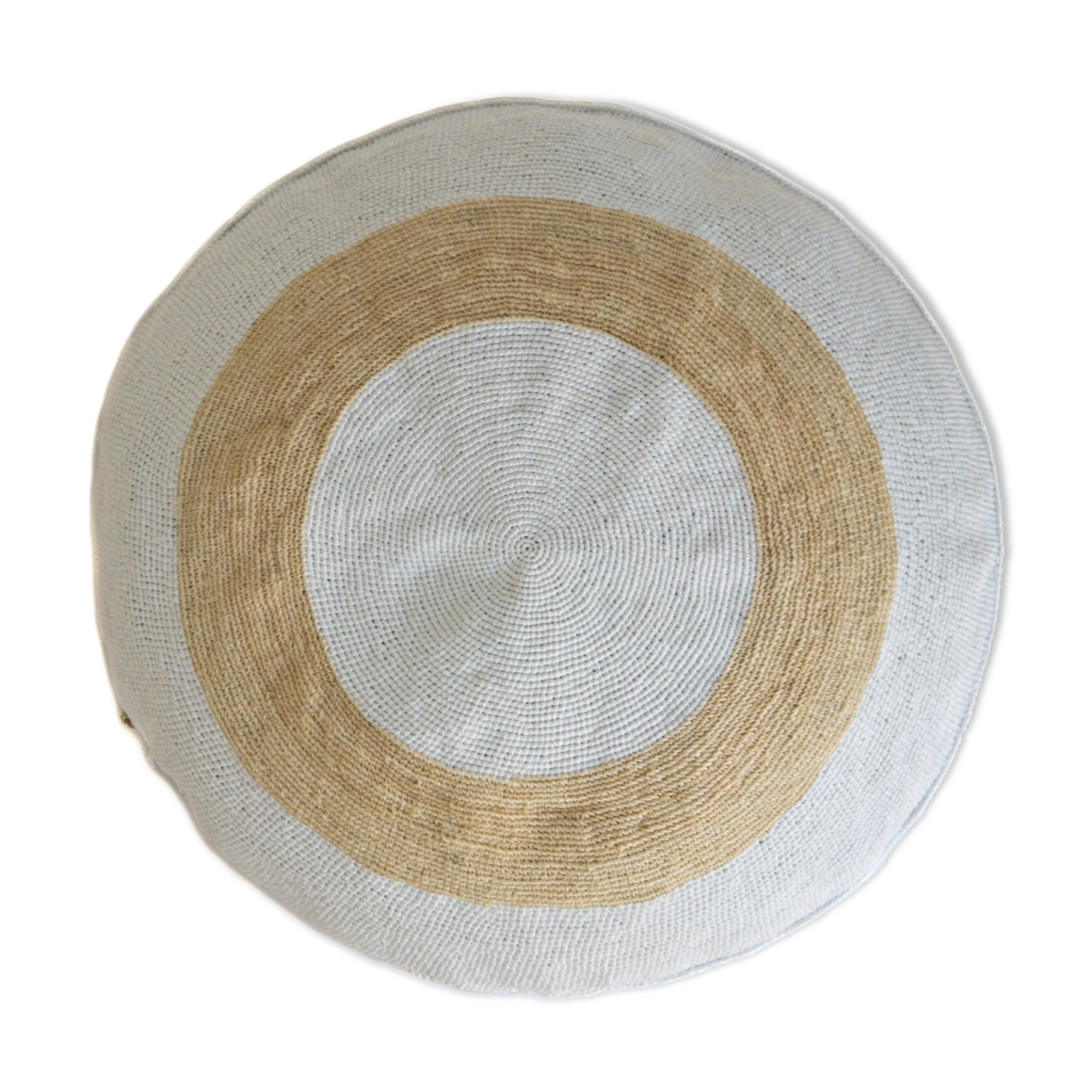 Hand-woven floor cushion or ottoman