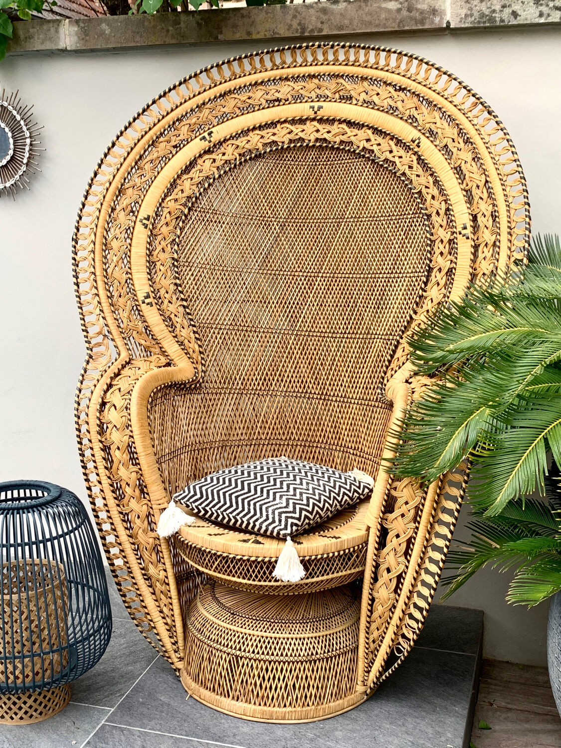 Emmanuelle vintage rattan armchair