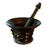 Ancient bronze mortar and pestle