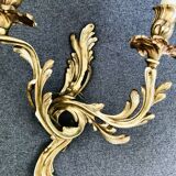 Two pairs of bronze wall light