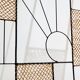 Rattan and metal coat rack