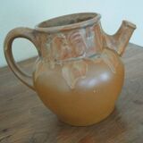 Denbac rooster pattern stoneware pitcher
