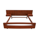 Teak bed with hanging bedside tables from the 60s