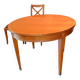 Extendable solid cherry wood dining table