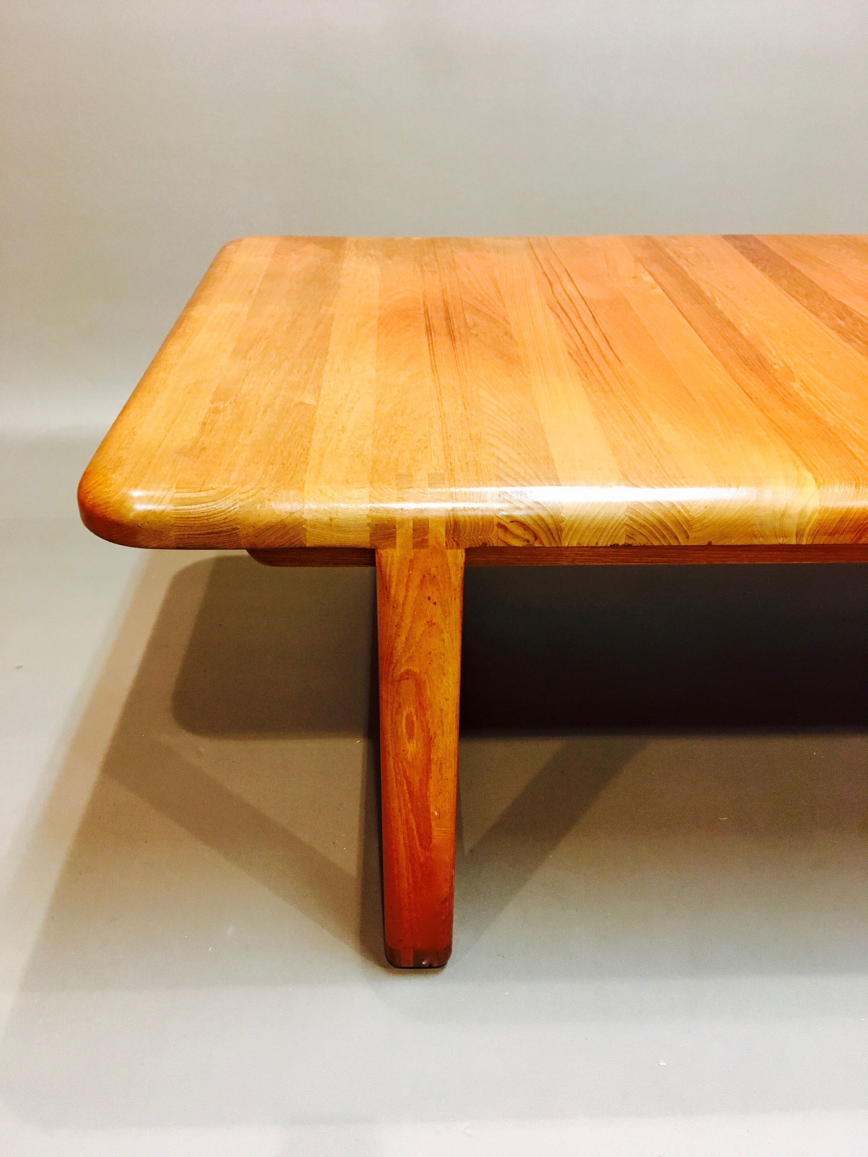 Table basse classique rectangulaire teck scandinave 1960