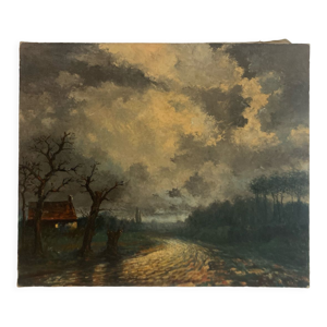 Tableau ancien. Huile sur toile
