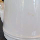 Cream glazed ceramic pitcher