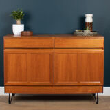 Retro teak 1960s mcintosh mid century sideboard on hairpin legs