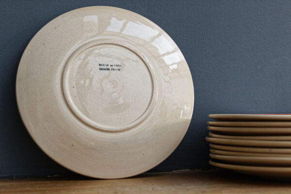 Lot de 10 assiettes à dessert, Moulin des Loups, Orchies