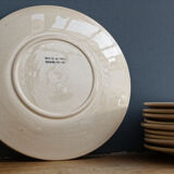 Set of 10 dessert plates, Moulin des Loups, Orchies