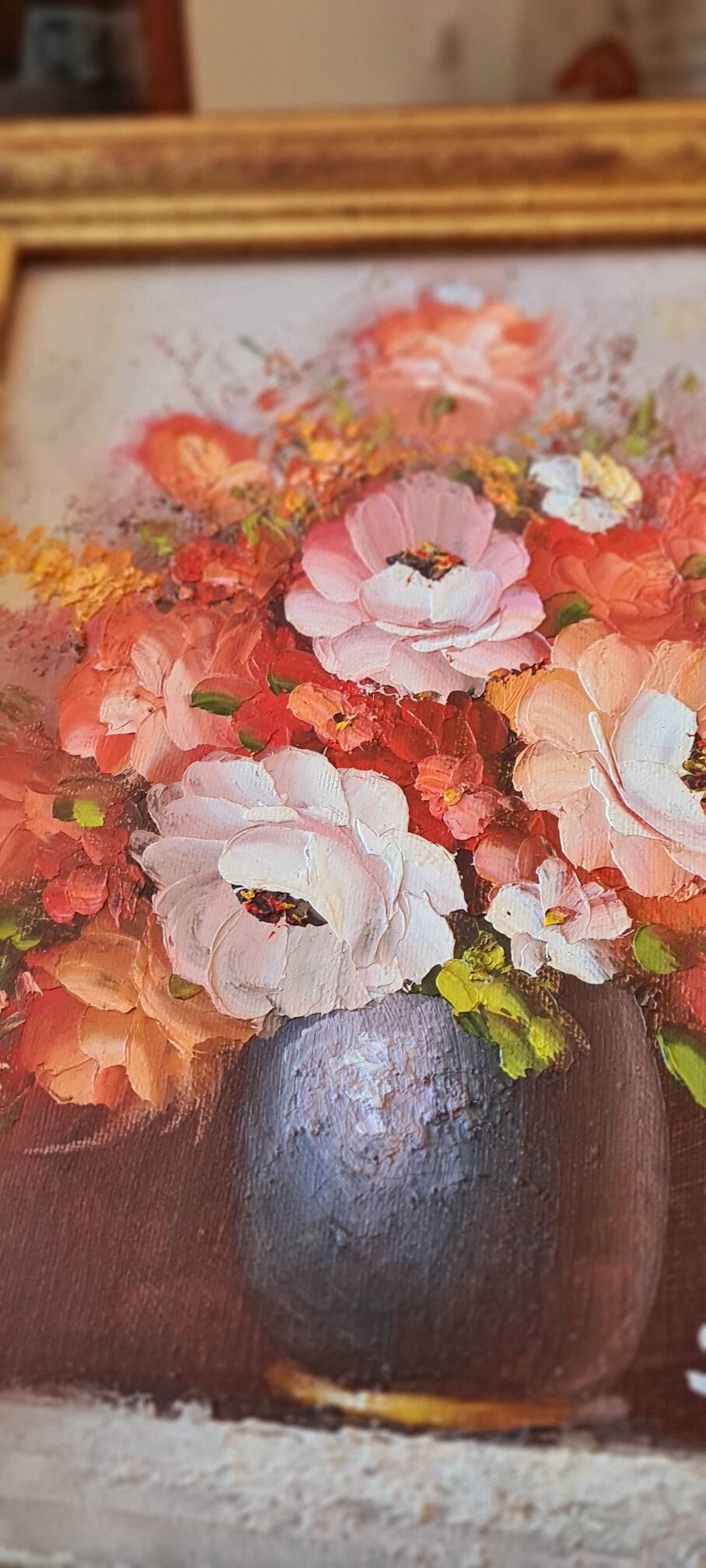 Floral painting signed Stemple