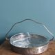 Aperitif platter, metal server and glass ramekins, Art Deco