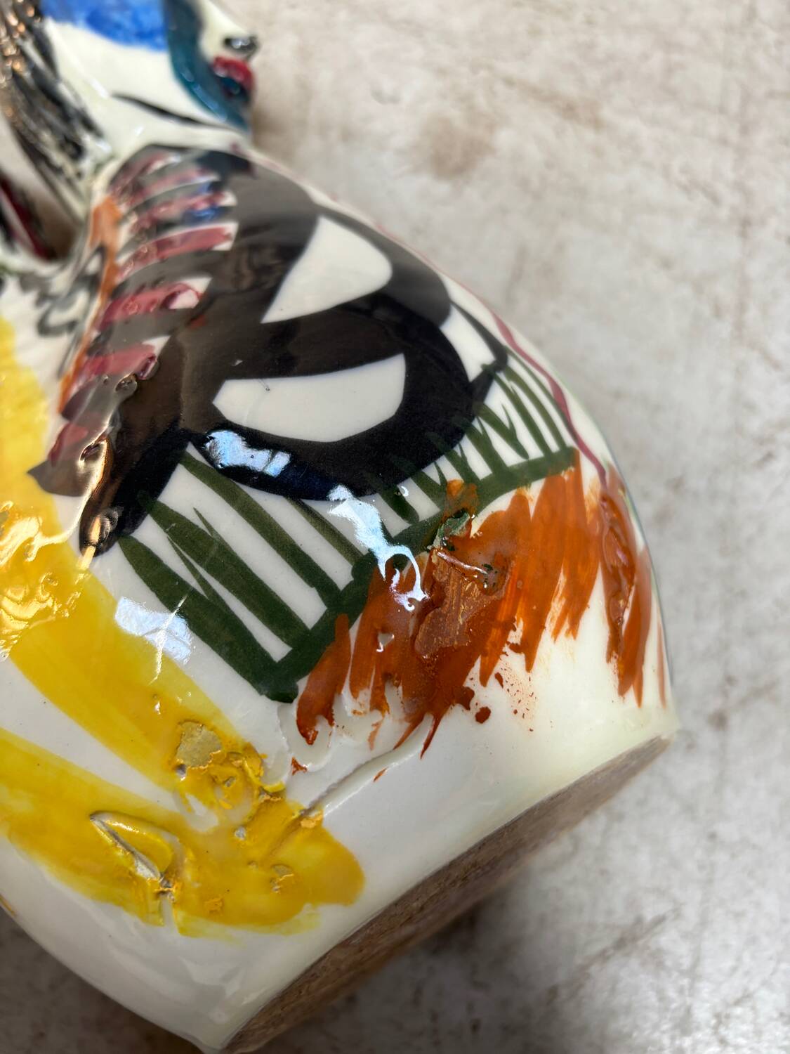 Double ceramic Face Vase